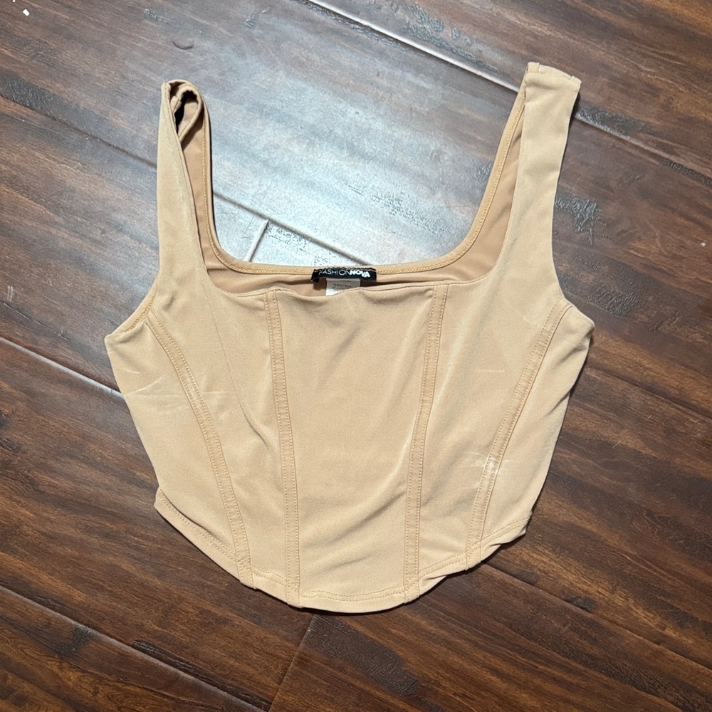 Fashion Nova Beige Tank Top